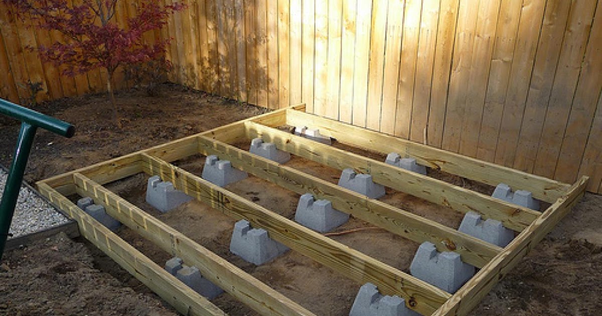 Get Shed foundation deck blocks