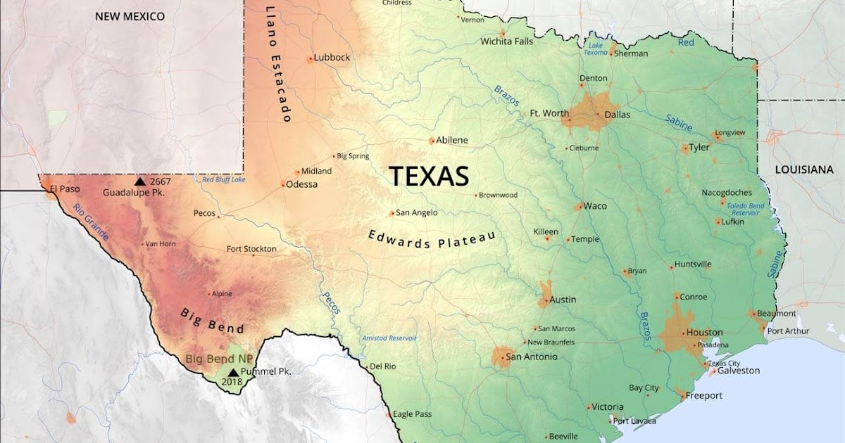 Mountains In Texas Map - North Carolina Map