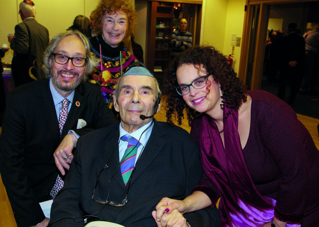 rabbis-charles-middleburgh-lionel-blue-and-dr-deborah-kahn-harris Rabbi Lionel Blue (centre) at the recent anniversary celebrations for Leo Baeck College, where he was the first alumnus.