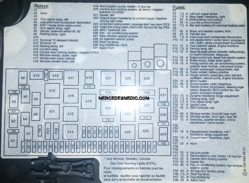 2004 Mercede S430 Fuse Diagram - Wiring Diagram Example