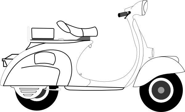 Gambar Motor Vespa Kartun - Gambar Kartun Keren