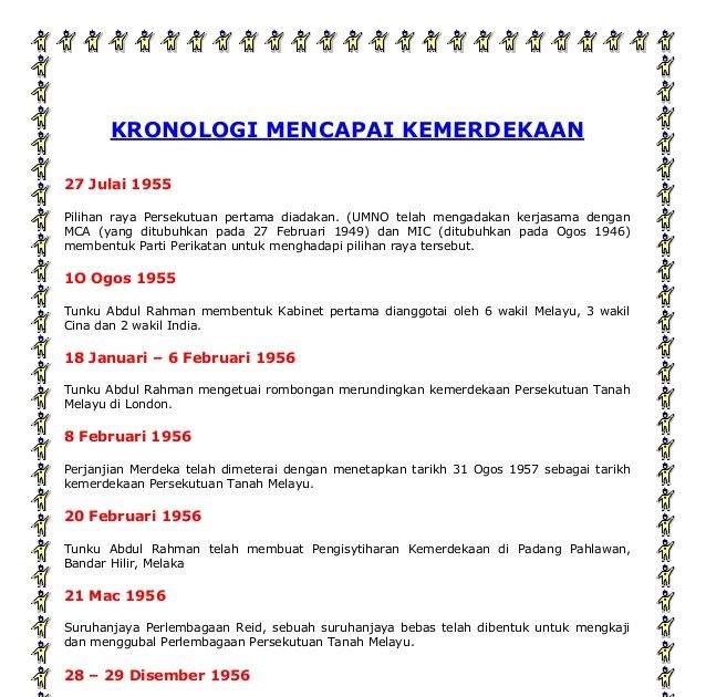 Kronologi Sejarah Kemerdekaan Malaysia / Tugas makalah sejarah asia