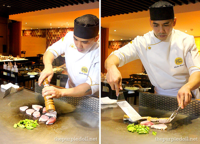 Chef Leslie Altura Cooking Teppanyaki