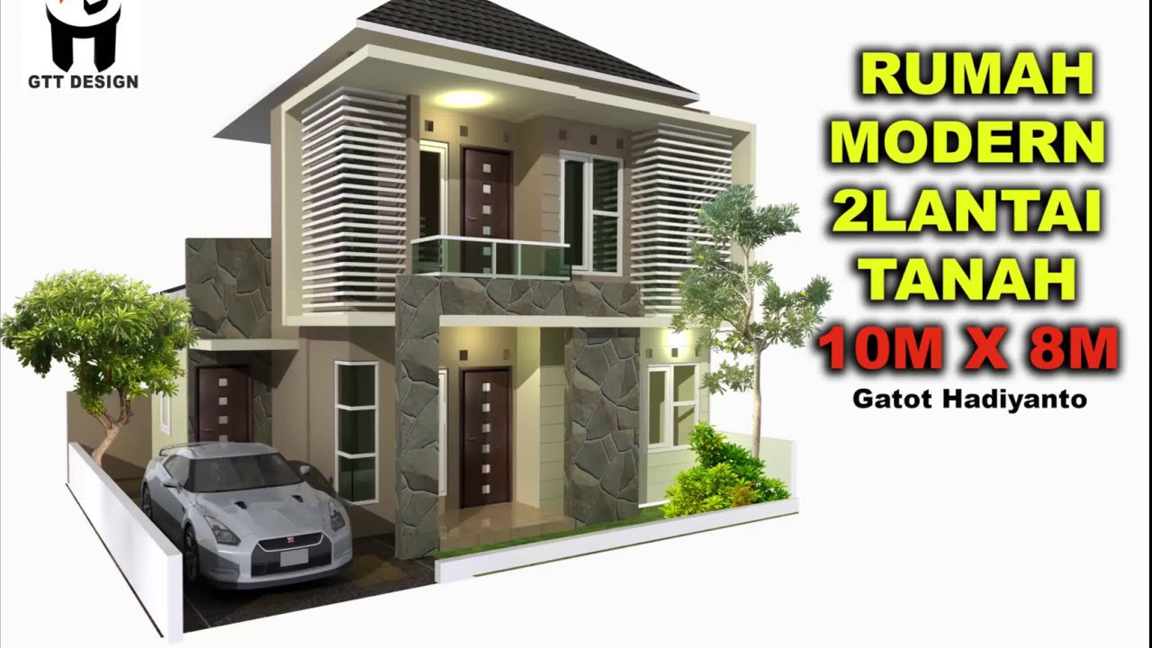 Denah Rumah  2  Lantai  Minimalis Ukuran  4x10  Terbaru 