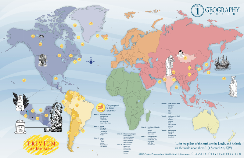 Classical Conversations Cycle 1 Geography Maps 75+ Pages Answer [3.4mb
