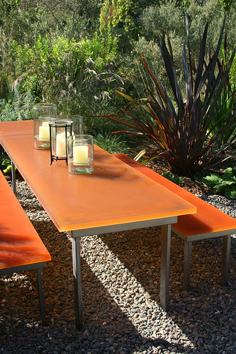 resin table and bench