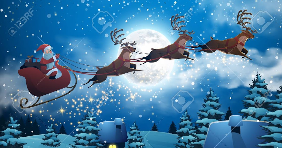 Santa Claus House North Pole Cartoon