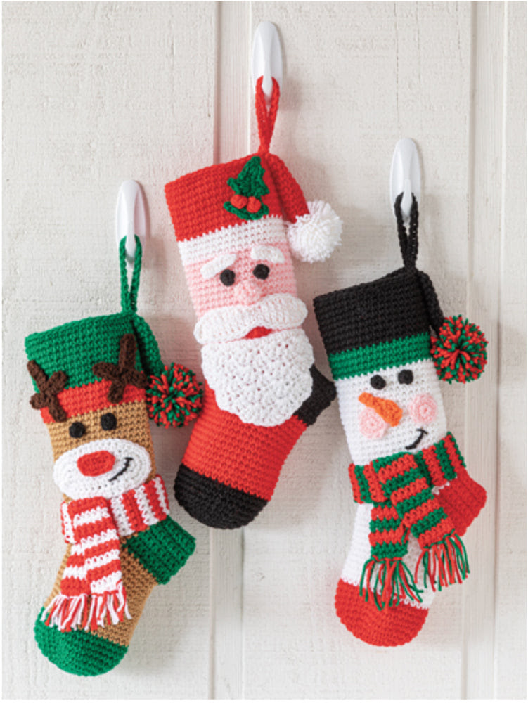 Holly Jolly Crochet Christmas Stockings Kit
