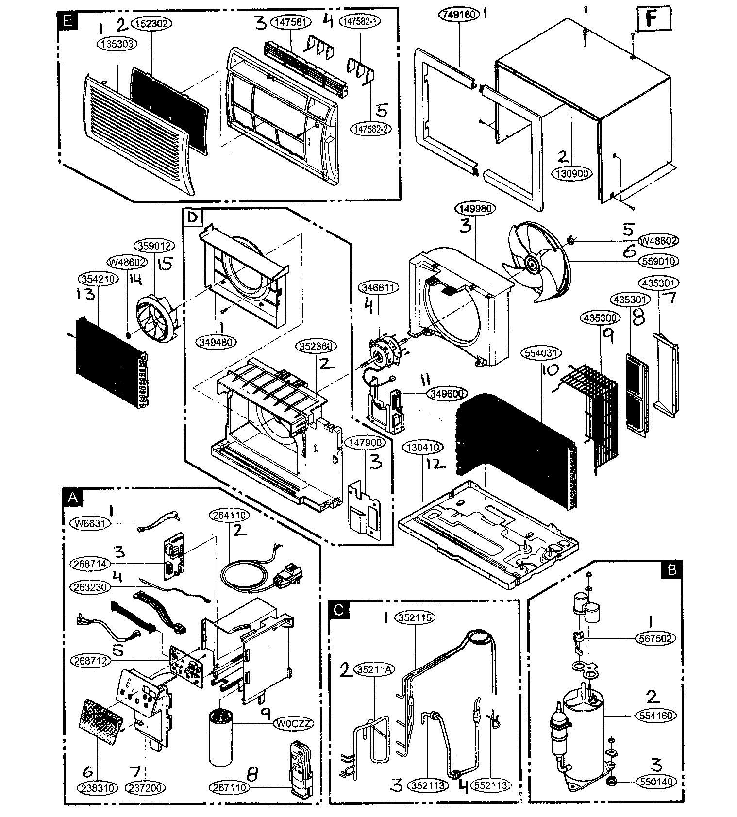 Friedrich Room Air Conditioner Parts Looking for Friedrich model