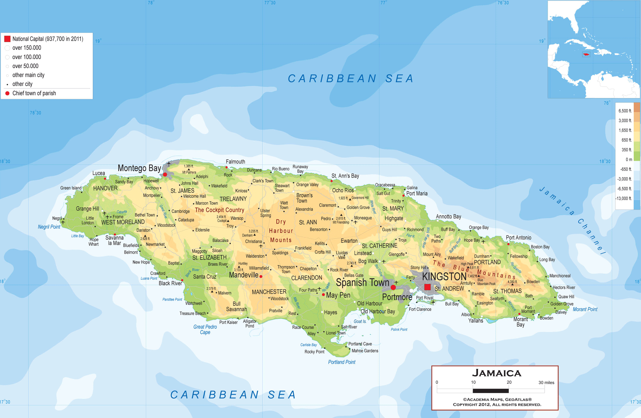 Elam blog: jamaica map