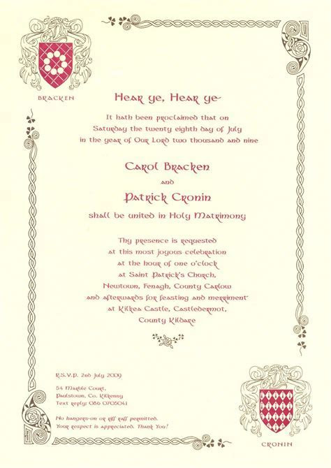 medieval wedding invitations wording Google Search medieval wedding invitations wording Google Search