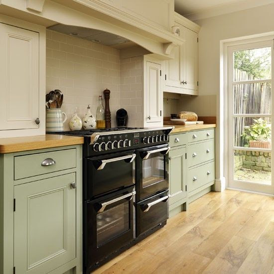 Practical layout | Step inside this traditional muted green kitchen | housetohome.co.uk | Mobile