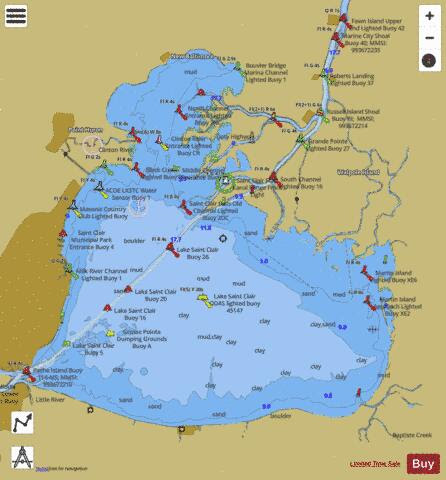 Map Of Lake St Clair With Depths  Draw A Topographic Map