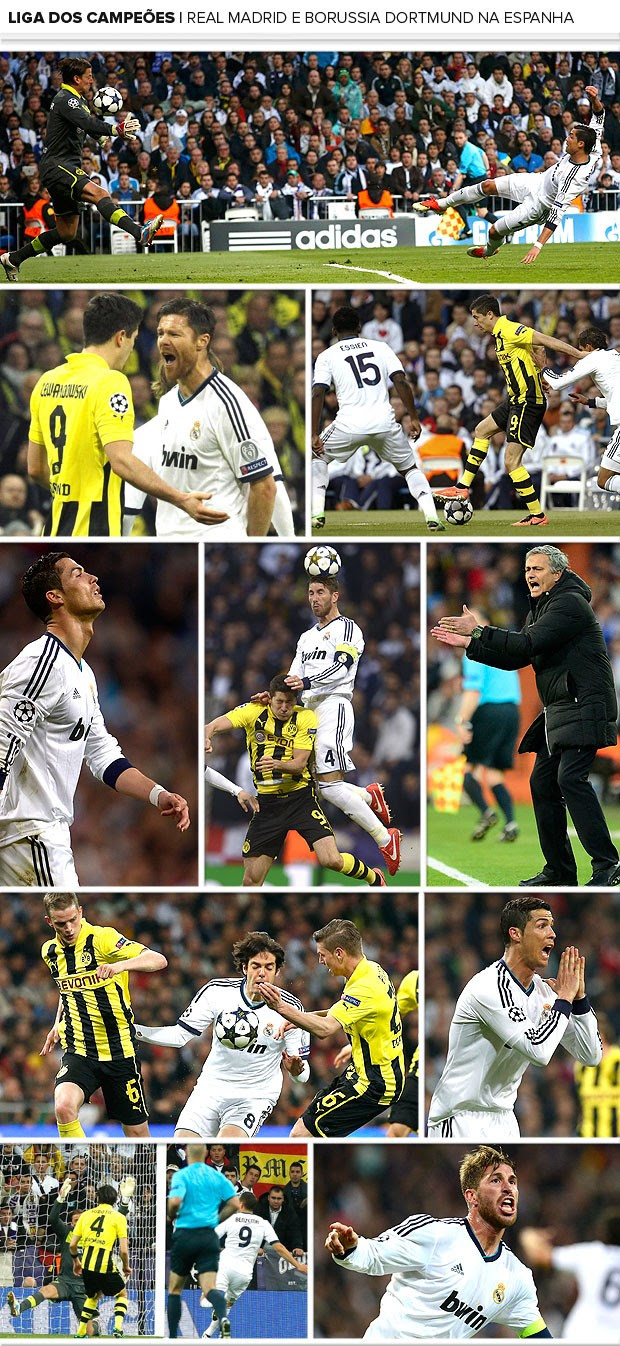 Mosaico jogo Real Madrid Borussia Dortmund (Foto: Editoria de Arte)