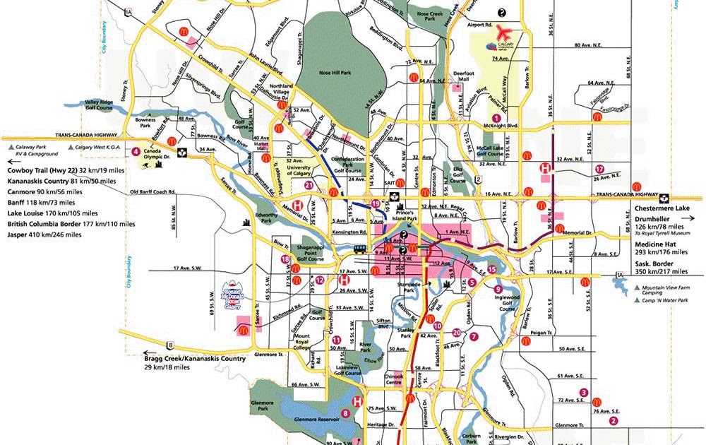 City Of Calgary Map  Campus Map