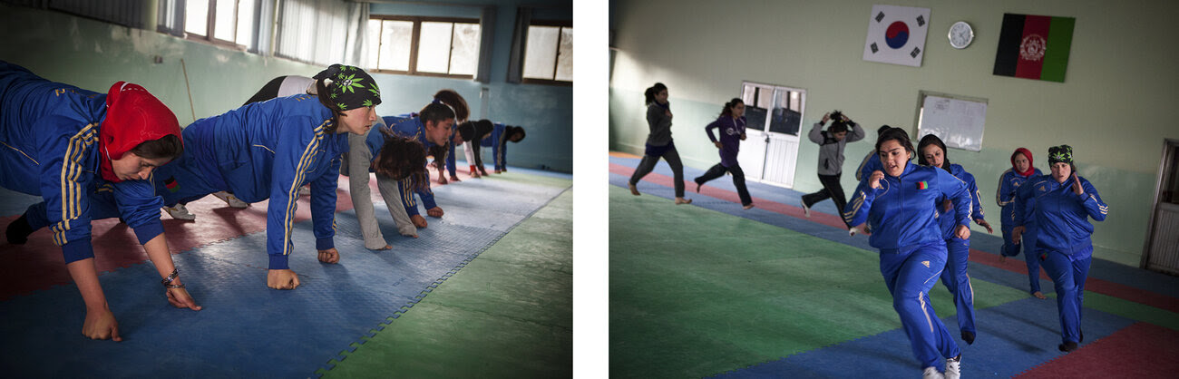 Building up the girls' strength and stamina is a top priority. They are supposed to train for 90 minutes three or more times a week in this Spartan gym. Building up the girls' strength and stamina is a top priority. They are supposed to train for 90 minutes three or more times a week in this Spartan gym.