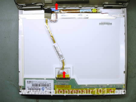 Disconnect LCD cables Disconnect LCD cables