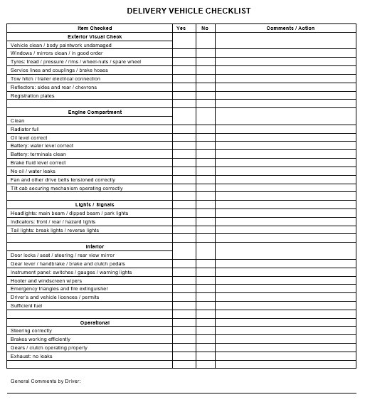 Fire Extinguisher Daily Check List Pdf : Machine Maintenance Checklist ...