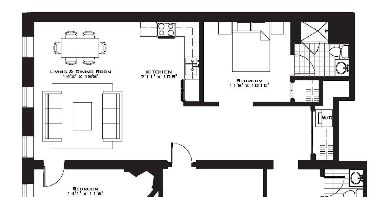 2 Bedroom 2 Bath House Nalcrest Apartment Floor Plans