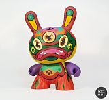Pitch Perfect, Flowing Paints… WuzOne's Skillfully Created "Kabuko" Custom 8-inch tall Dunny!