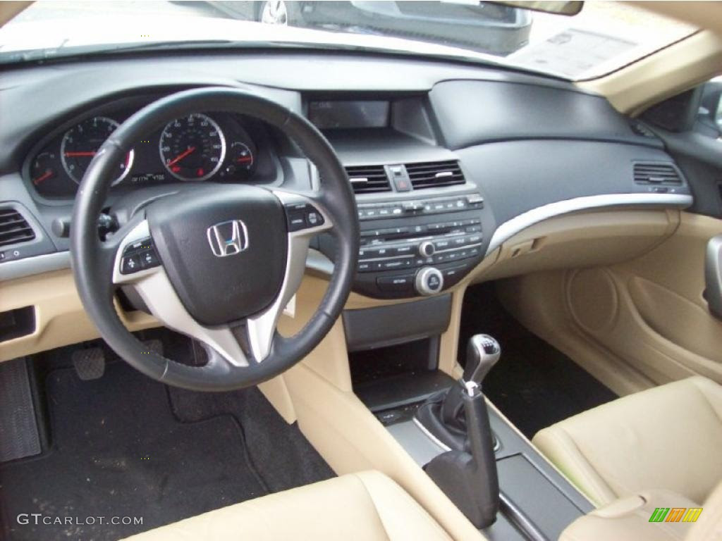 Ivory Interior 2008 Honda Accord Exl V6 Coupe Photo 38988941