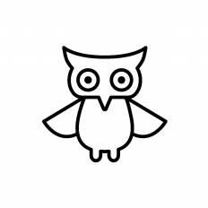 動物画像無料 Hd限定かわいい フクロウ イラスト シルエット