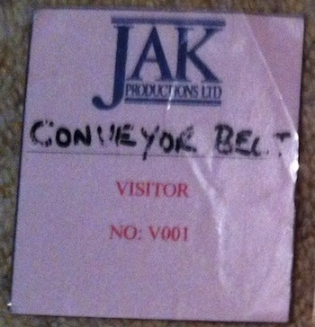 The JAK Productions visitor's pass.