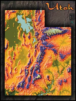 Elevation Map Of Utah  Draw A Topographic Map