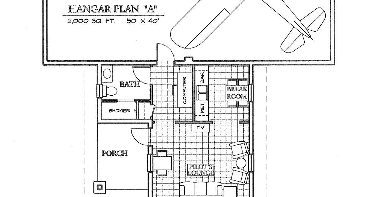 Brian Home Airplane Hangar House Plans 50x60 Airplane