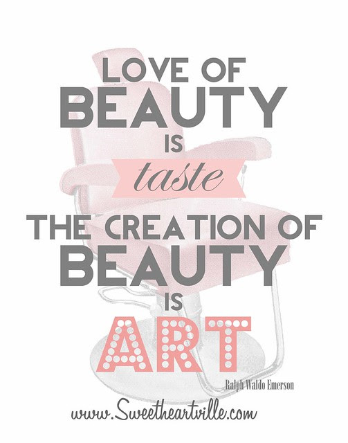 the creation of beauty is art