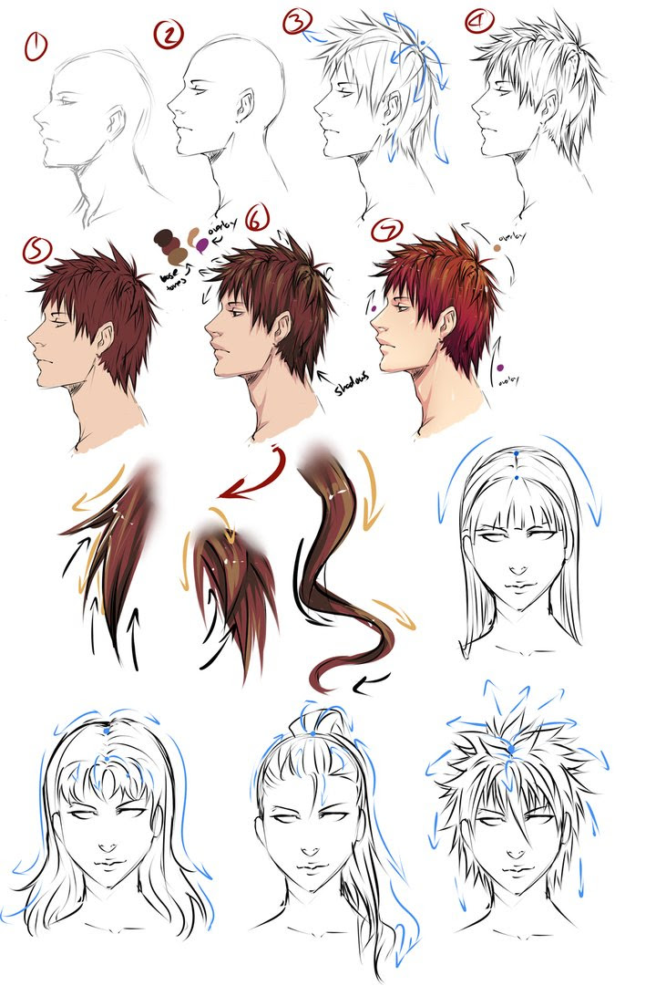 How To Draw Anime Boy Hairstyles