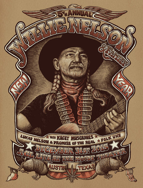 Willie Nelson Tour Poster - img-sunflower