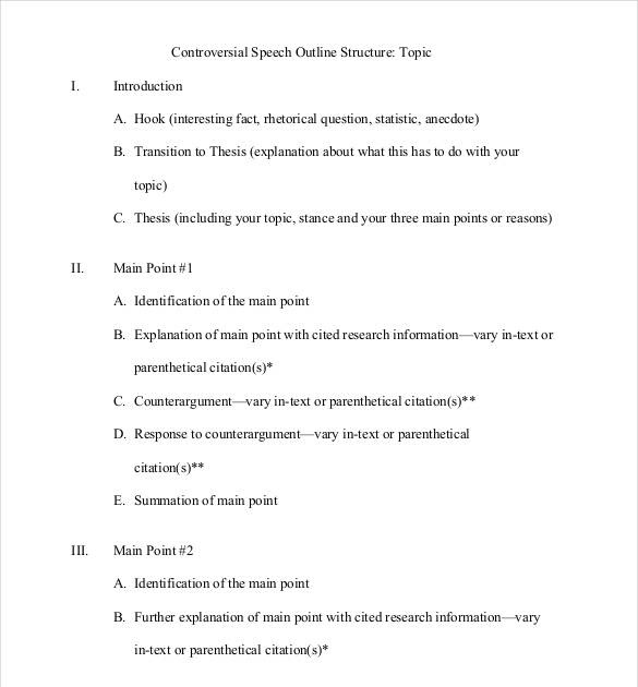 Abortion persuasive speech outline