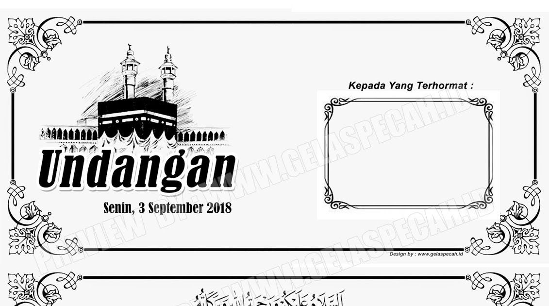 Undangan Tasyakuran Umroh Bima Buku