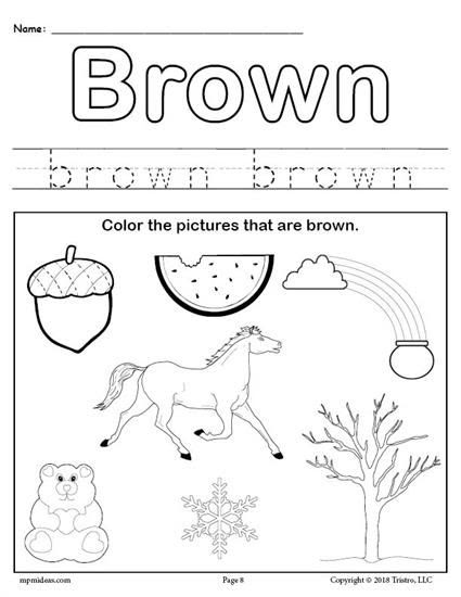Kindergarten Worksheets To Color - Adriann Web