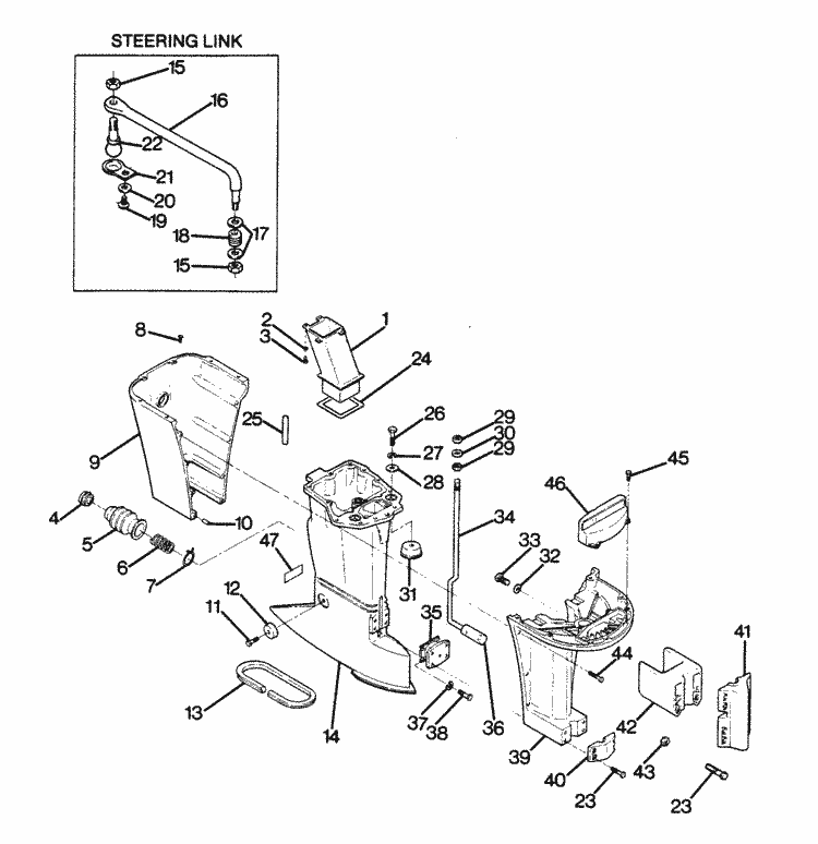 Force Outboard Motor Parts Diagram