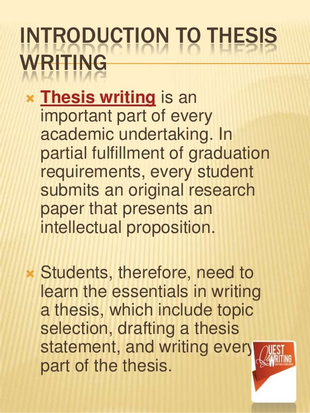 Thesis Statement: writing a great essay introduction