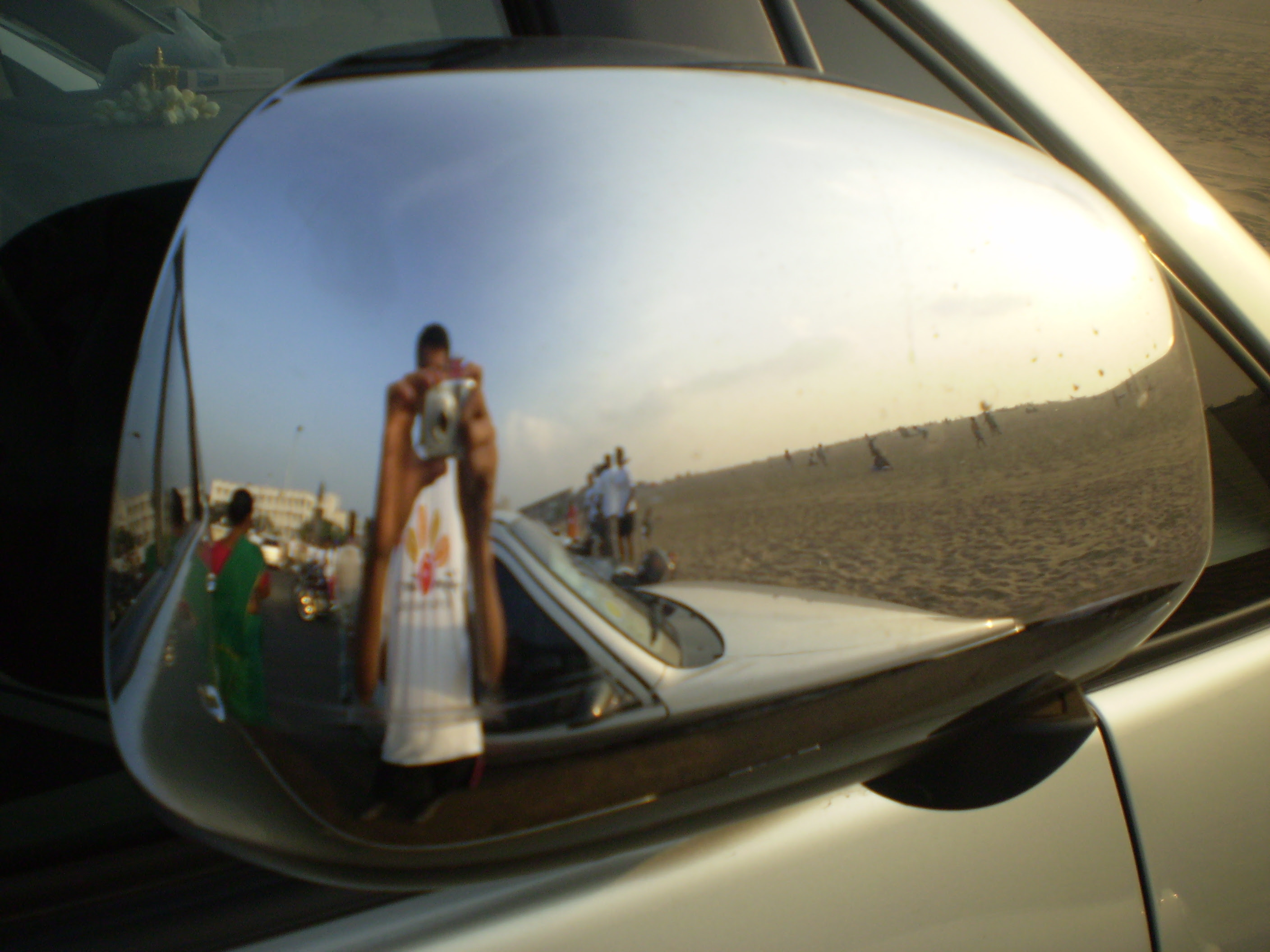 a photo taken on Innova's mirror photo taken on Innova's mirror