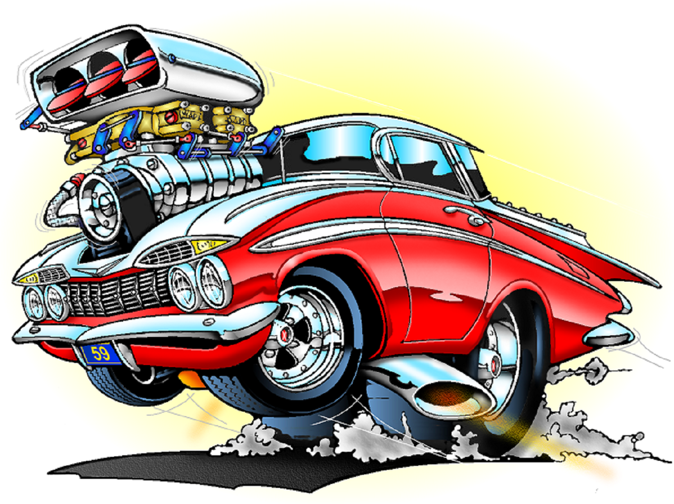 Hot Rod Cartoon Drawings - 613 best Hot rod art images on Pinterest