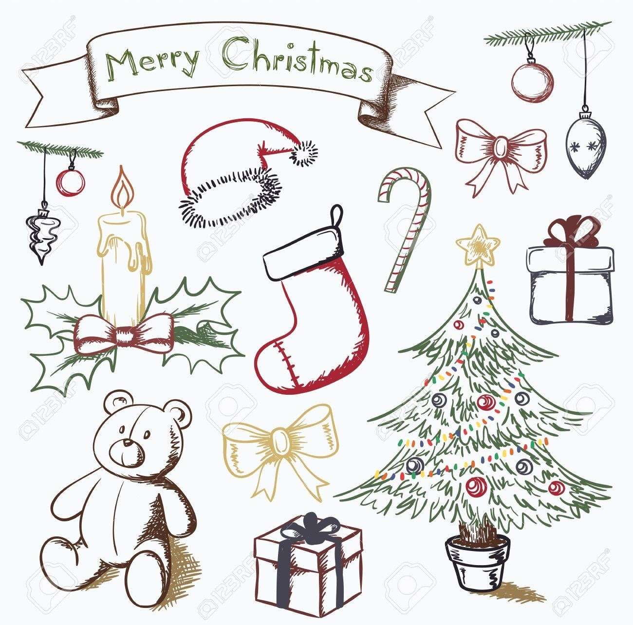 Merry Christmas рисунки для срисовки