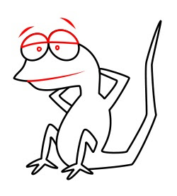 Images Of Cartoon Easy Cute Lizard