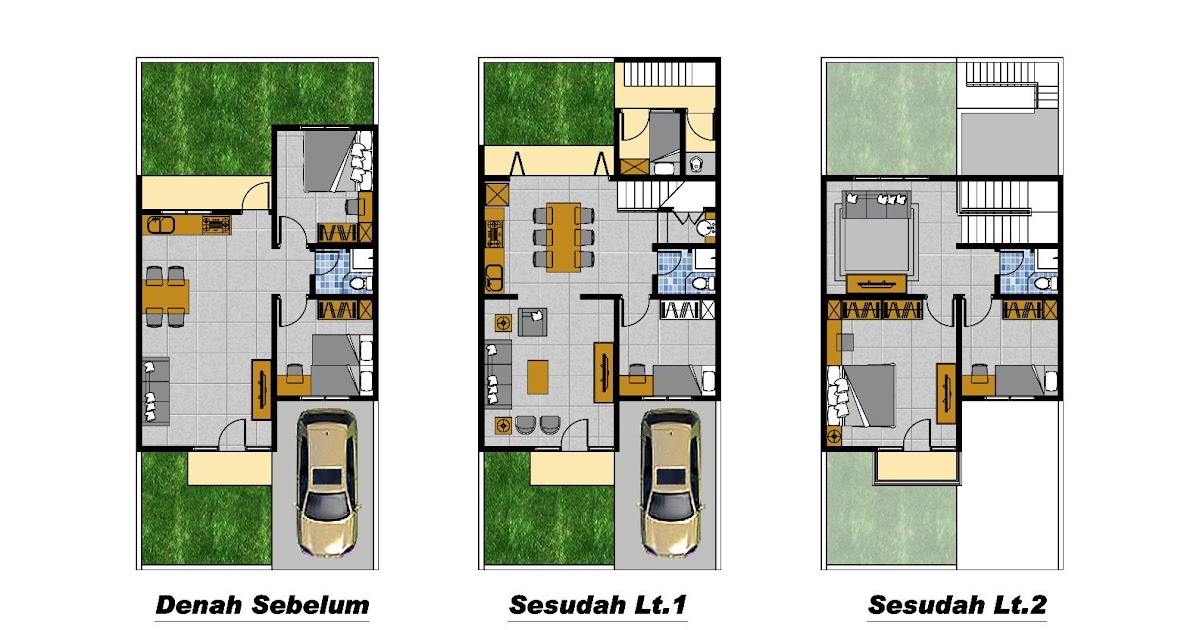  Plan Rumah Murah  3 Bilik Desain Rumah  Baru