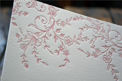 Letterpress Wedding Invitation