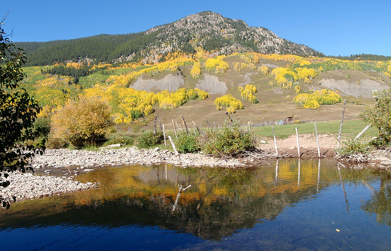 Brush Creek flows under the east slopes of Crested Butte. Brush Creek flows under the east slopes of Crested Butte.
