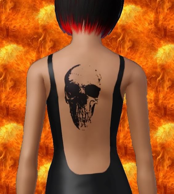 Theninthwavesims The Sims 3 Gothic Skull Tattoo