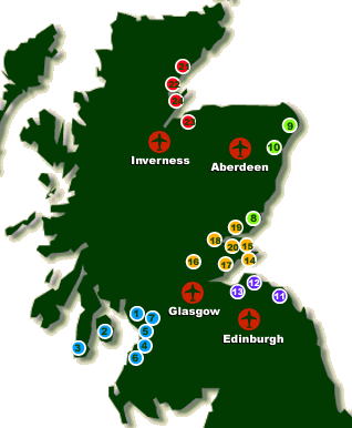 Best Golf Courses In Scotland Map | map of interstate