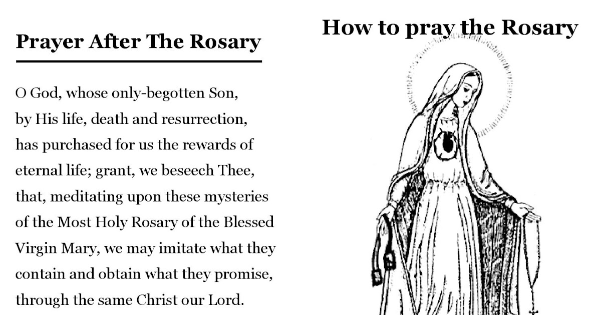 How To Pray The Rosary Pdf Printable How To Pray The Chaplet Of