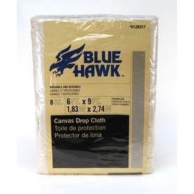 Blue Hawk 9-ft x 6-ft 8 Oz. Canvas Drop Cloth