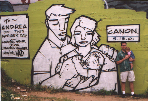 Mother's Day graffiti: me & Ava