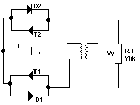 Output-to-điểm giữa mạch biến tần-biến áp Mạch biến tần với kết nối giữa điểm với biến áp đầu ra